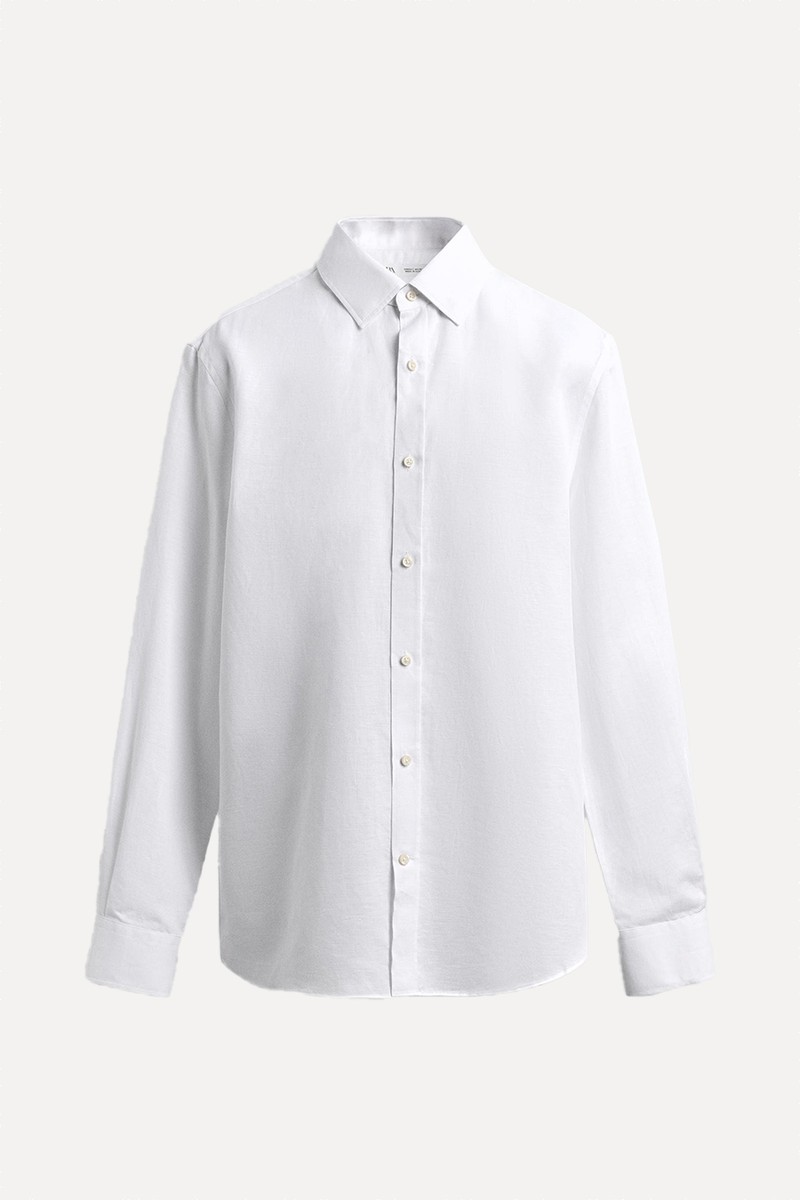 Regular Fit Cotton/Linen Shirt