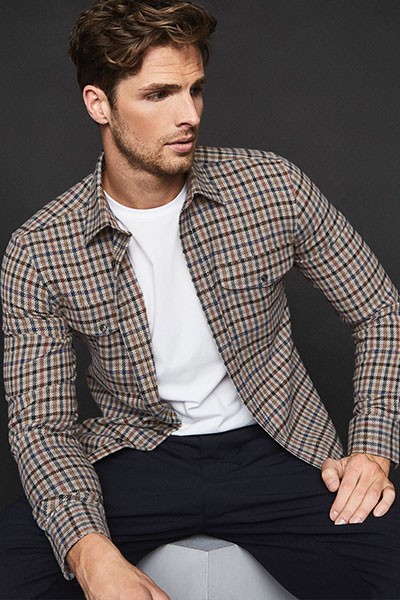 Twin Pocket Checked Overshirt