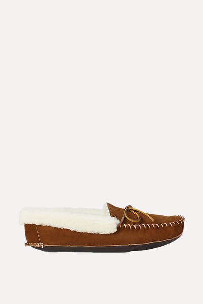 Yarmond Shearling-Lined Suede Slippers from Ralph Lauren