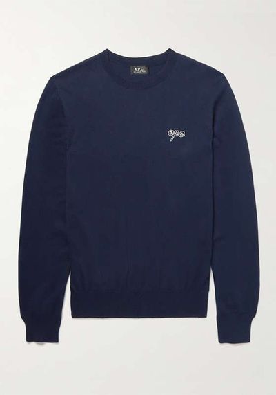 Otis Logo-Embroidered Cotton Sweater