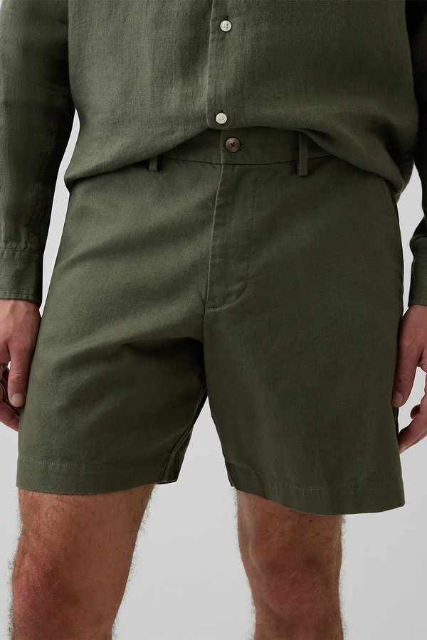 Linen-Cotton Shorts