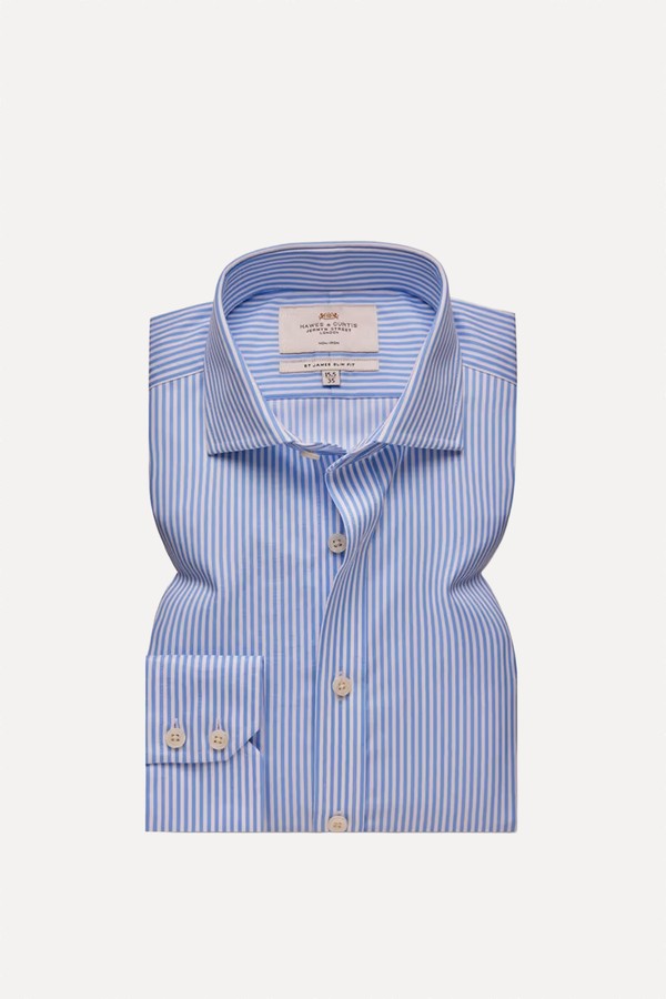 Slim Fit Bi Stripe Non-Iron Shirt