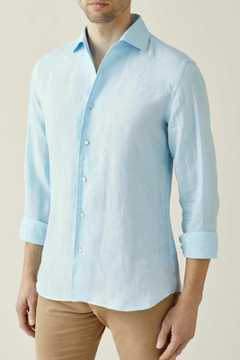 Aquamarine Portofino Linen Shirt