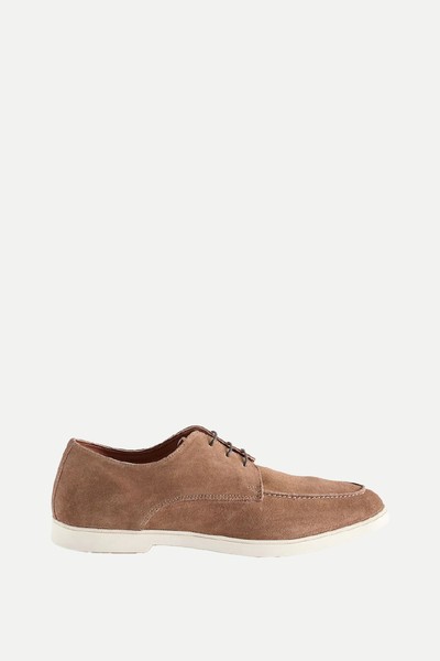 Stone Suede Apron Shoes