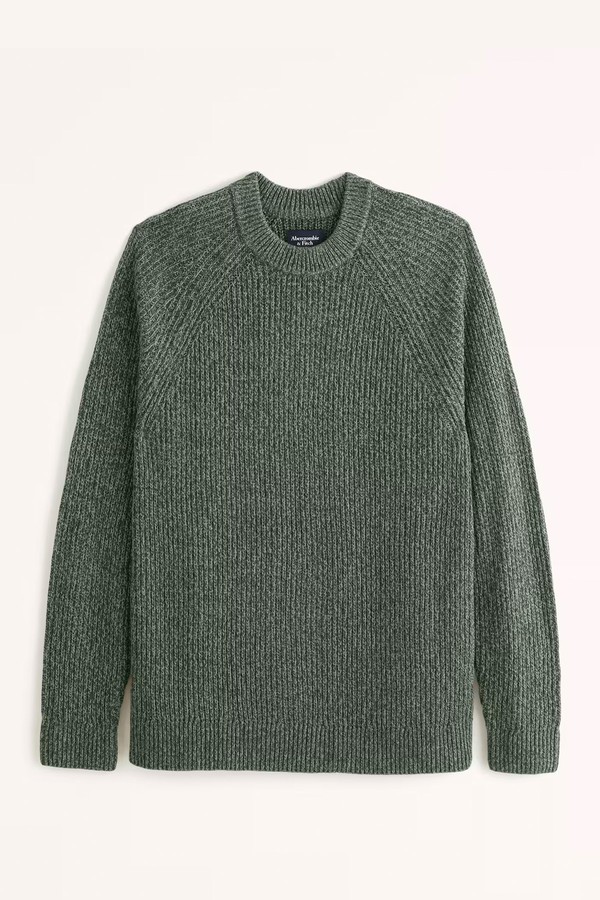 Textured Marled Crew Sweater