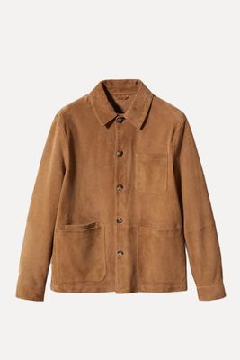 Suede Overshirt With Pockets