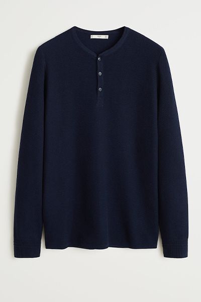 Henley Cotton Sweater