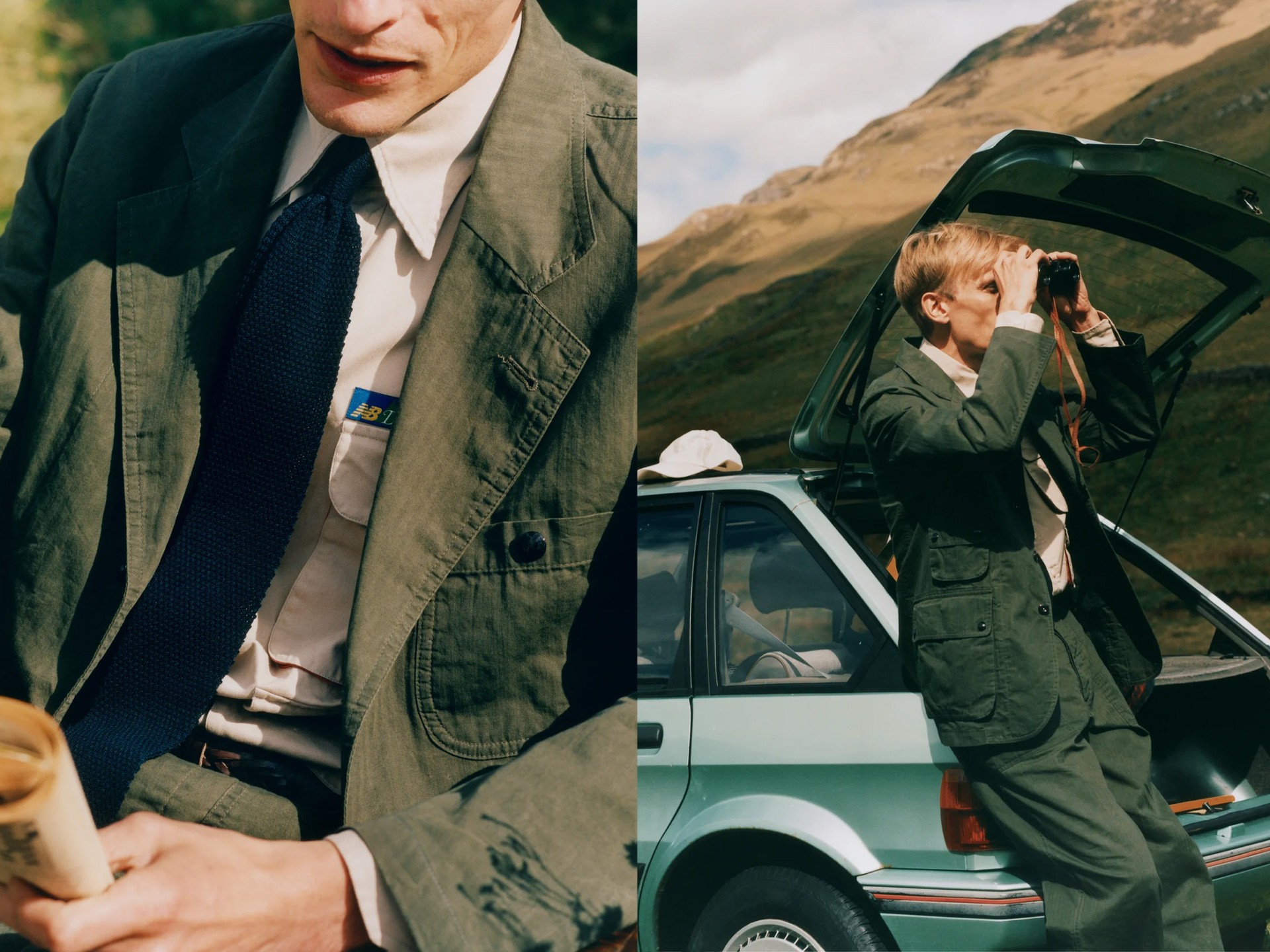 Drake’s x New Balance Waxed Herringbone Cotton Games Blazer