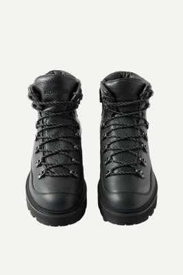 Peka Grained-Leather Hiking Boots from Moncler