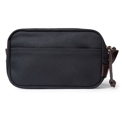 Leather-Trimmed Cotton-Canvas Wash Bag from Filson
