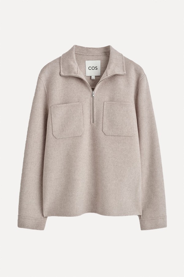 Double-Faced Wool Zip-Up Sweatshirt from COS