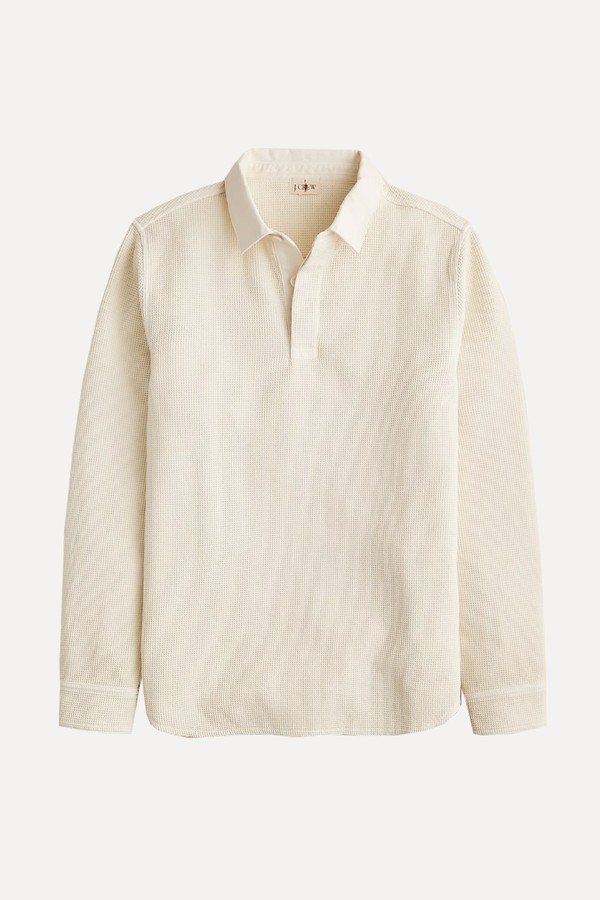 Waffle-Knit Rugby Shirt