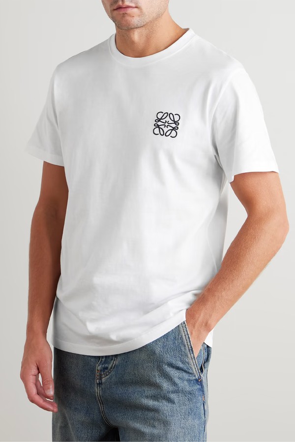 Slim-Fit Logo-Embroidered Cotton-Jersey T-Shirt from Loewe