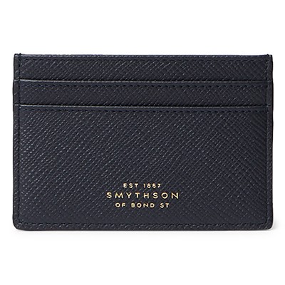 Panama Cross Grain Leather Cardholder from Smythson