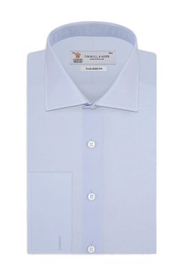 Tailored-Fit Two-Fold Cotton Shirt With Kent Collar & Double Cuff