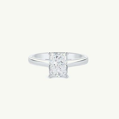 DB Classic Simple Shank Radiant Square Cut Diamond Ring