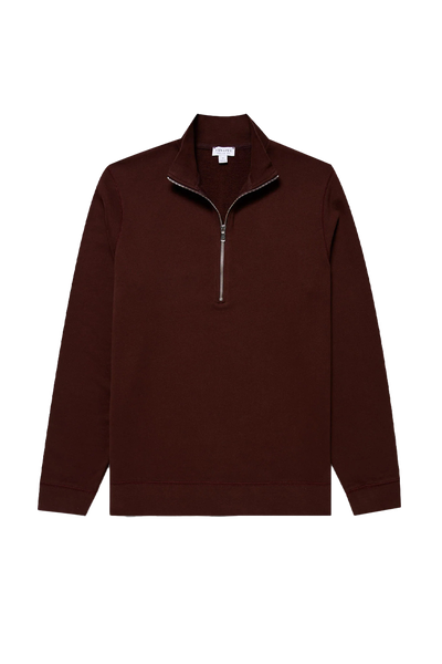 Half Zip Loopback Sweatshirt from Sunspel