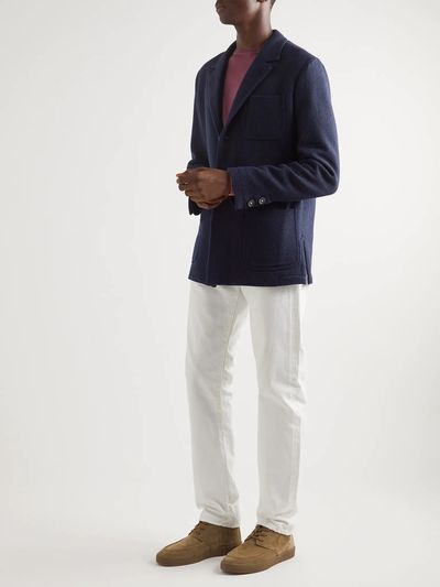 Herringbone Wool-Blend Blazer from Massimo Albana