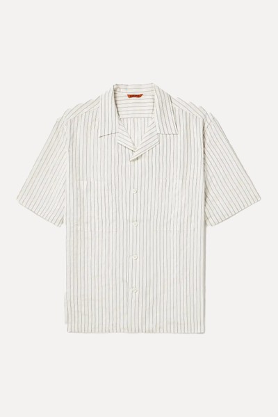 Solana Striped Modal-Blend Seersucker Shirt from Barena