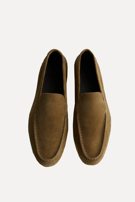 Split Suede Leather Loafers from Massimo Dutti
