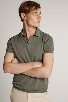 Short Sleeve Polo Sweater from Massimo Dutti