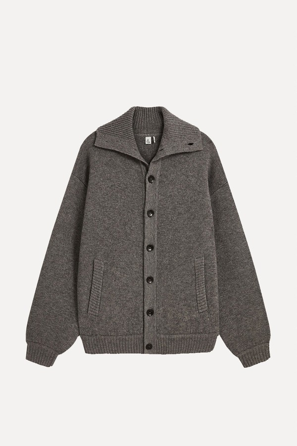 Cashmere Merino Buttoned Cardigan