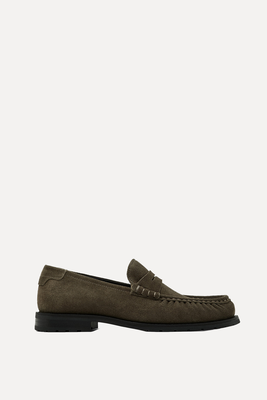 Split Suede Leather Loafers  from Massimo Dutti