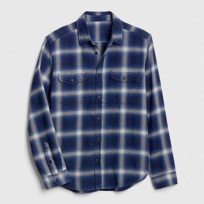 Denim Plaid Work Shirt from Gap