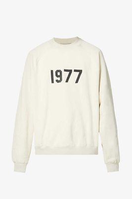 1977-Print Oversized Cotton-Blend Sweatshirt from FOG X ESSENTIALS
