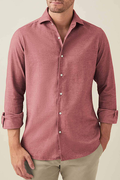 Red Brushed Cotton Shirt