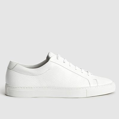 Luca Tumbled Leather Sneaker from Reiss