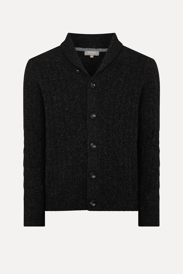 Garrick Shawl Cable Cashmere Cardigan from N.Peal