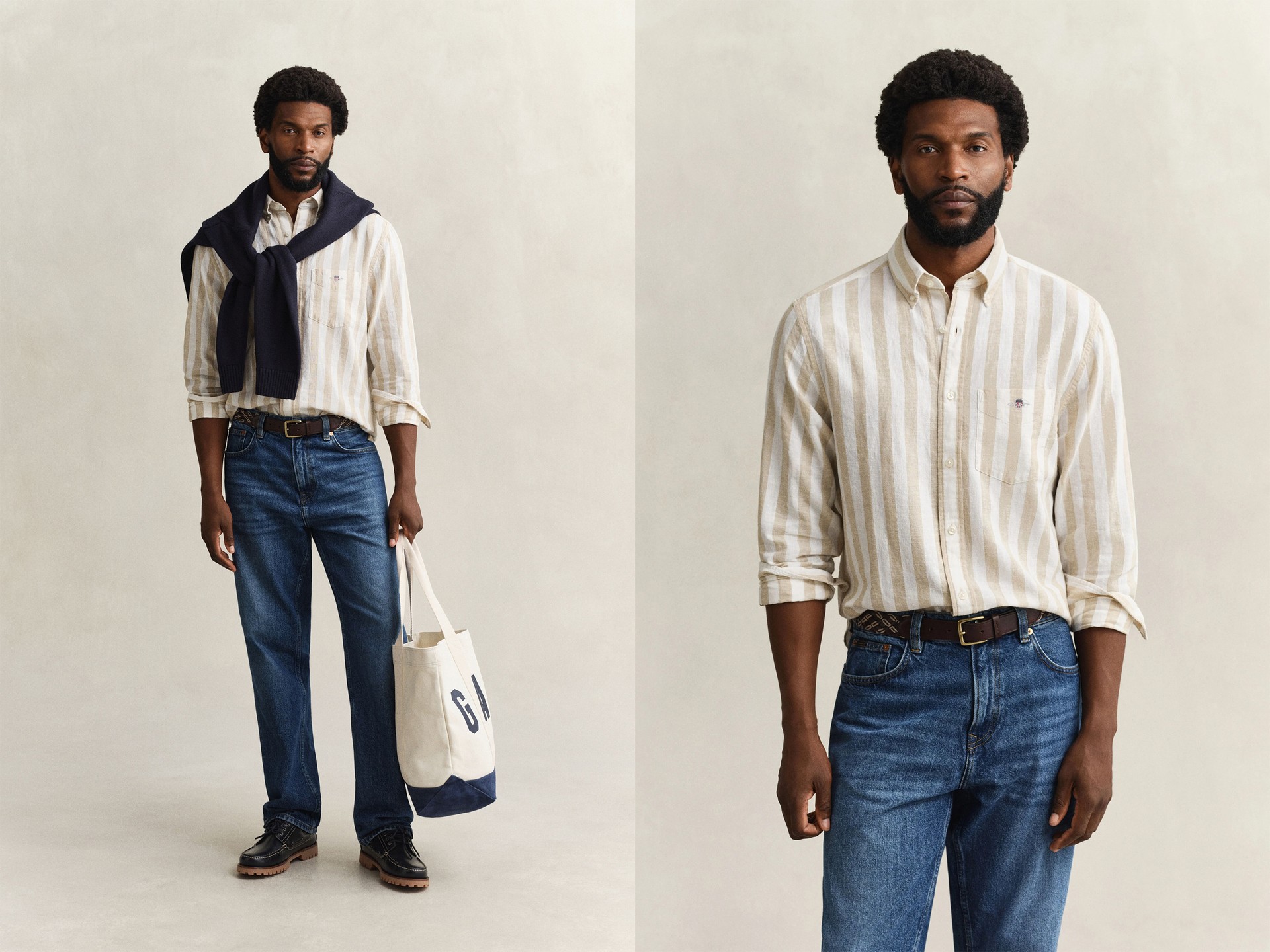 Striped Linen Blend Shirt from Gant