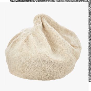 Natural Sheepskin Textured Bean Bag 92x92cm, £399.99 (was £795)