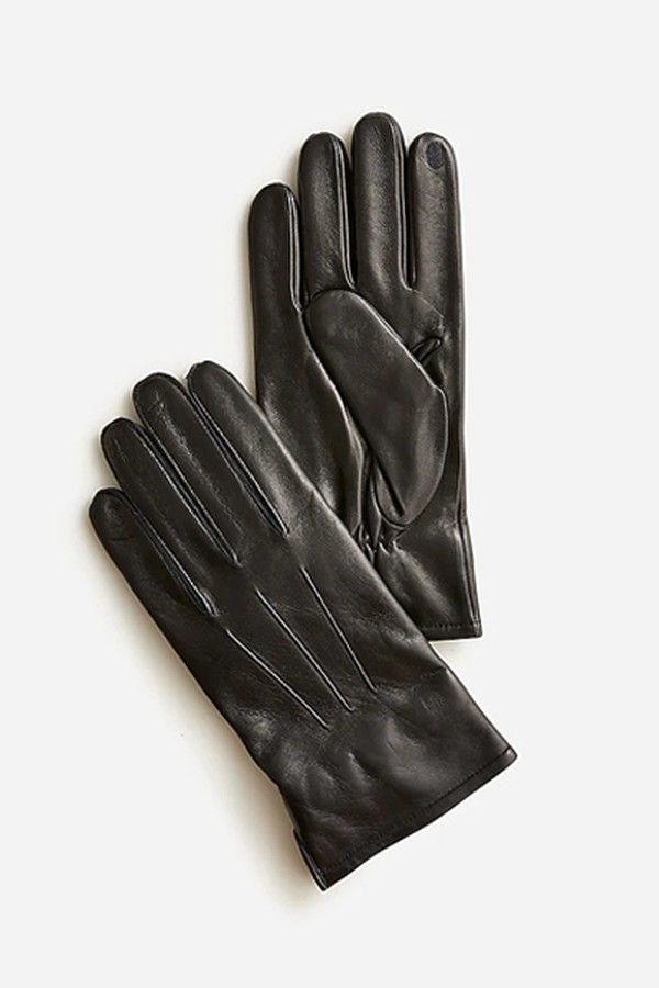 Cashmere-Lined Leather Gloves