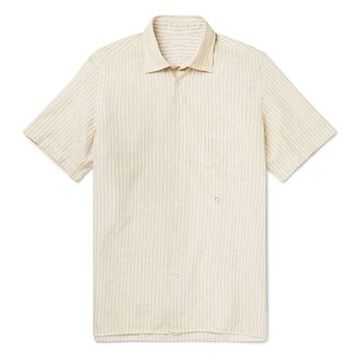 Striped Cotton And Linen Blend Shirt from Massimo Alba