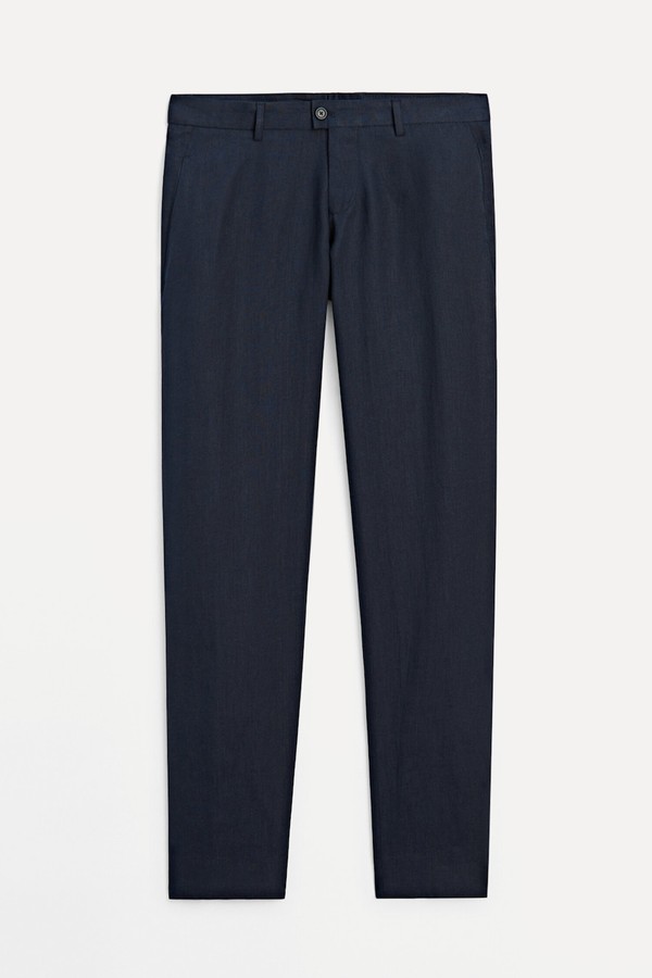 100% Linen Suit Trousers  from Massimo Dutti