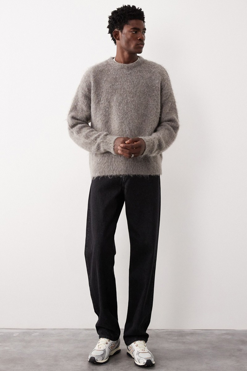 Oversized Knitted Wool & Mohair Mix Jumper