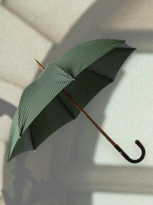 Striped Chestnut Wood-Handle Umbrella, £250 | FRANCESCO MAGLIA