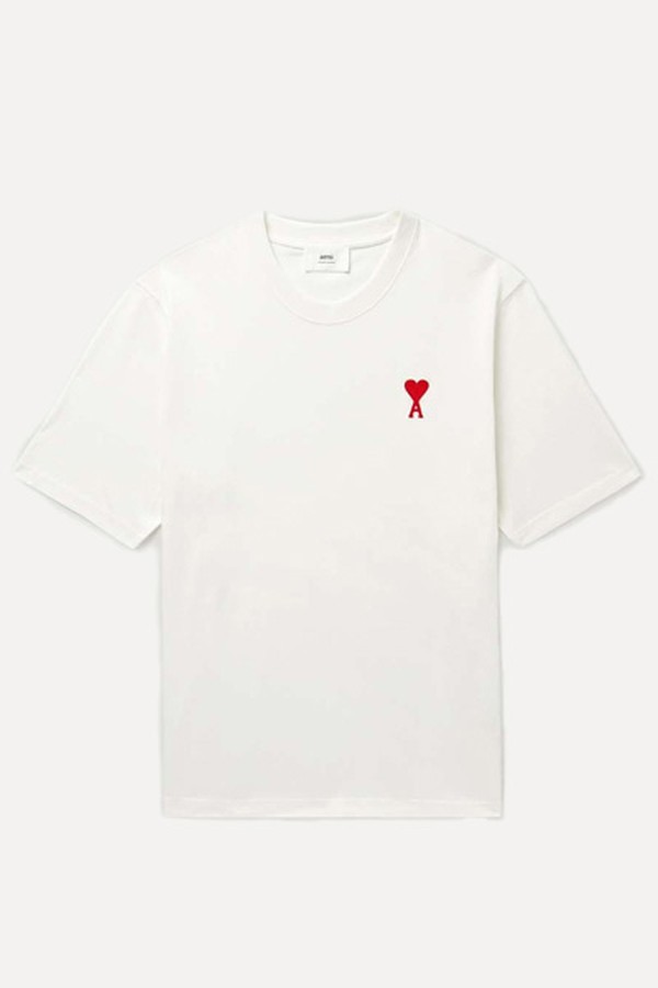 Logo-Embroidered Cotton-Jersey T-Shirt from Ami Paris