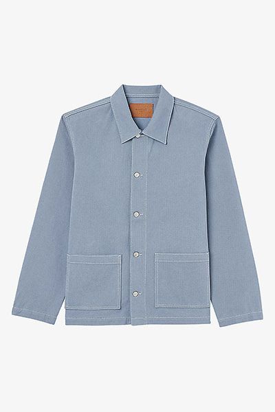 Patch-Pocket Organic-Cotton Canvas Worker Jacket from Sandro