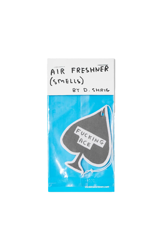 F*cking Ace Scented Car Air Freshener from David Shrigley