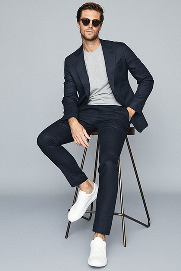 Linen Slim-Fit Blazer from Reiss