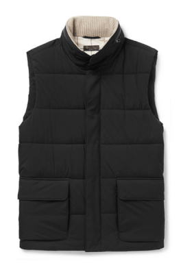 Storm System Quilted Shell Hooded Gilet from Loro Piana