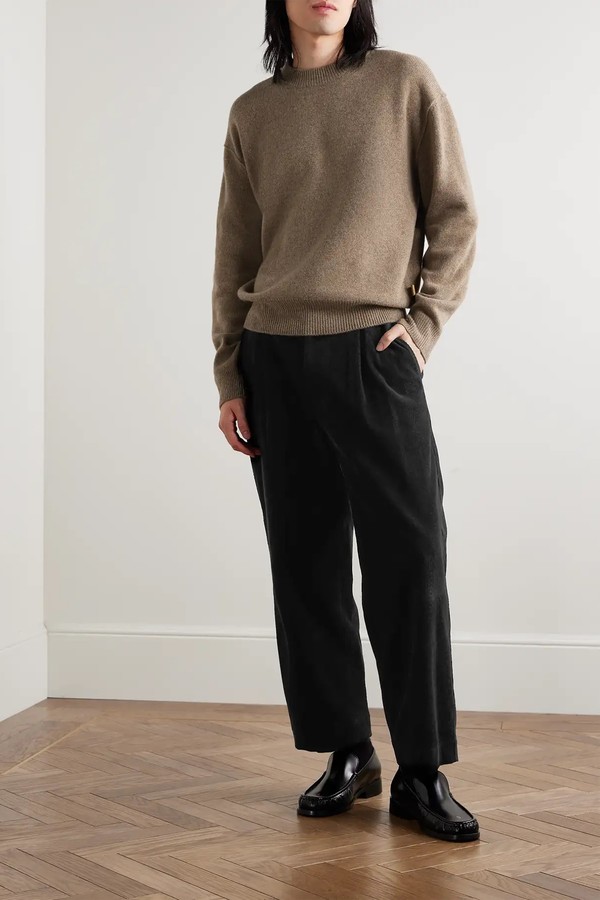 Straight-Leg Pleated Cotton-Corduroy Trousers from Le 17 Septembre