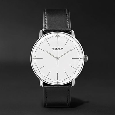Max Bill Automatic 38mm Stainless Steel and Leather Watch from Junghans