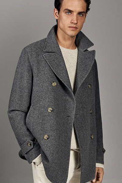 Herringbone Peacoat