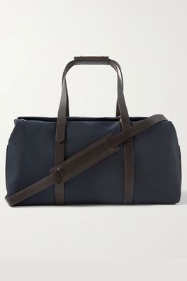 Supply Leather-Trimmed Nylon Duffle Bag from Mismo