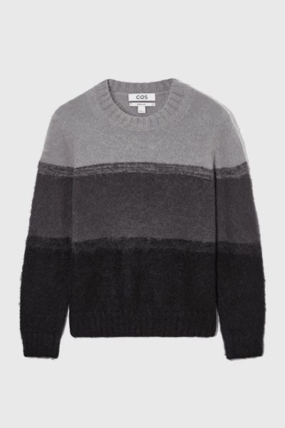  Regular-Fit Striped Mohair-Blend Jumper from COS