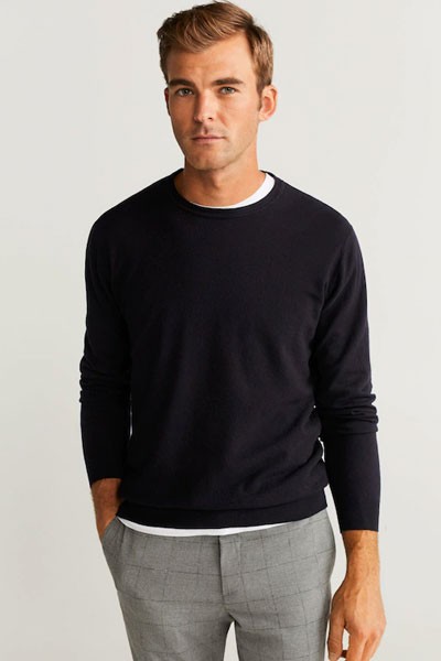 Structured Cashmere Cotton Sweater from Mango